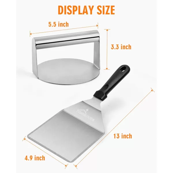 HOMENOTE Burger Spatula, Extra Wide Smash Burger Turner, Professional Hamburger Spatula for Flat Top Griddle, BBQ Grill, Indoor Outdoor Cooking