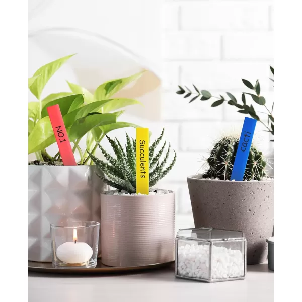 Homenote 200 Pcs 4" Plastic Plant Labels Waterproof Plant Tags for Seedling, Vegetable Gardening Tags with Permanet Marking Pen, Multicolor