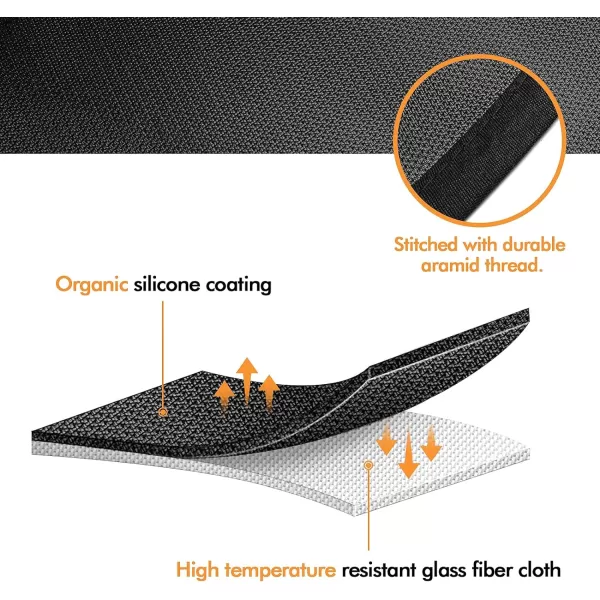 homenote Large Under Grill Mat, Durable 36 x 65 inches Deck and Patio Protective Mats, Fireproof Grill Pads for Outdoor, Perfect for Charcoal Grills, Gas Grills, Oil Fryers and Smokers