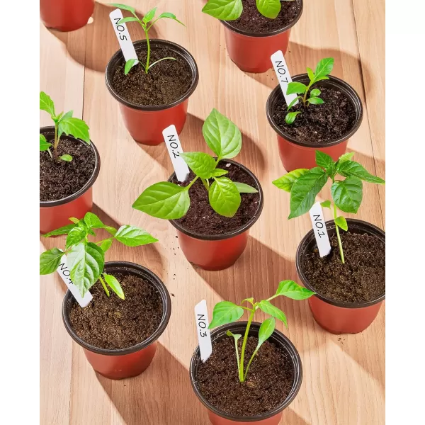 homenote Nursery Pots for Plants,3.5 Inch Plant Pot for Planting Plastic Seedling Pots with Drainage Holes Flower Indoor Seed Starter Pot Outdoor High with Bonus 10 Plant Labels Black 