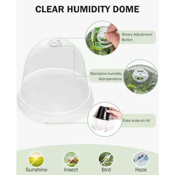 homenote Nursery Pots for Plants,3.5 Inch Plant Pot for Planting Plastic Seedling Pots with Drainage Holes Flower Indoor Seed Starter Pot Outdoor High with Bonus 10 Plant Labels Black 