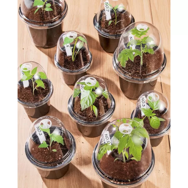 homenote Nursery Pots for Plants,3.5 Inch Plant Pot for Planting Plastic Seedling Pots with Drainage Holes Flower Indoor Seed Starter Pot Outdoor High with Bonus 10 Plant Labels Black 