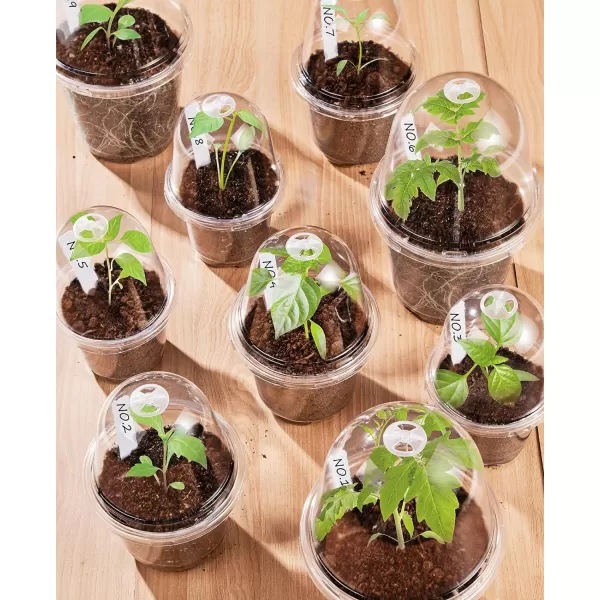 homenote Nursery Pots for Plants,3.5 Inch Plant Pot for Planting Plastic Seedling Pots with Drainage Holes Flower Indoor Seed Starter Pot Outdoor High with Bonus 10 Plant Labels Black 