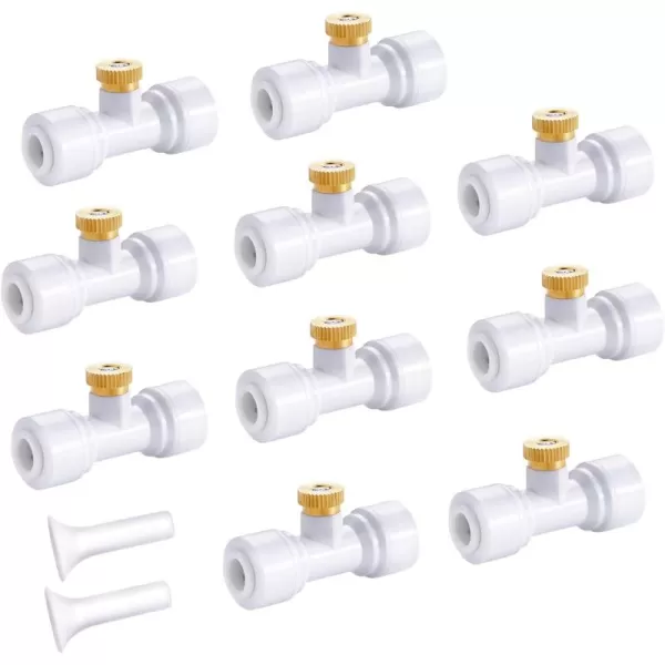 HOMENOTE 10 Pack Brass Misting Nozzles for Outdoor Cooling System