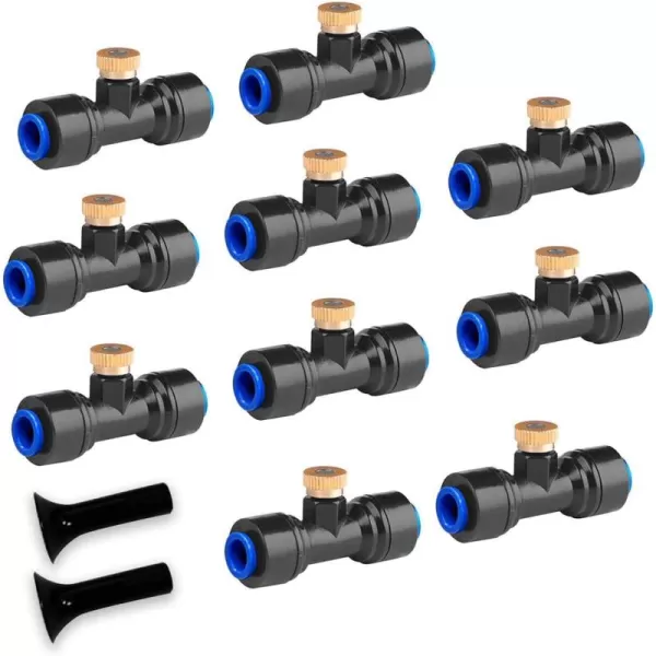 HOMENOTE 10 Pack Brass Misting Nozzles for Outdoor Cooling System