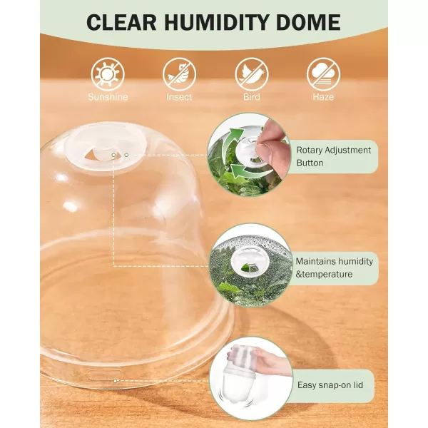 homenote Nursery Pots for Plants with Humidity Domes,3 Inch Plant Pot for Planting Plastic Seedling Pots with Drainage Holes Seed Starter Pots Indoor with Bonus 10 Plant Labels Red 