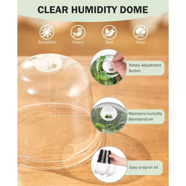 homenote Nursery Pots for Plants with Humidity Domes,3 Inch Plant Pot for Planting Plastic Seedling Pots with Drainage Holes Seed Starter Pots Indoor with Bonus 10 Plant Labels Red 