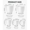 imageHomenote 76554845 Inch Modern Plastic Planter White  Indoor Plant Pot with Drainage Hole ampamp Tray for Succulents Flowers CactusWhite