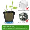 imageHomenote Pots for Plants 15 Pack 6 Inch Plastic Planters with Multiple Drainage Holes and TrayPlant Pots for All Home Garden Flowers Succulents BlackBlack8pcs