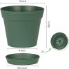 imageHomenote Pots for Plants 15 Pack 6 Inch Plastic Planters with Multiple Drainage Holes and TrayPlant Pots for All Home Garden Flowers Succulents BlackGreen15pcs