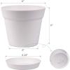 imageHomenote Pots for Plants 15 Pack 6 Inch Plastic Planters with Multiple Drainage Holes and TrayPlant Pots for All Home Garden Flowers Succulents BlackWhite15pcs