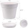 imageHomenote Pots for Plants 15 Pack 6 Inch Plastic Planters with Multiple Drainage Holes and TrayPlant Pots for All Home Garden Flowers Succulents BlackWhite8pcs