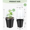 imagehomenote Clear Nursery Pots for Plants3 Inch Plant Pot for Planting Plastic Seedling Pots with Drainage Holes Seed Starter Pot Flower Pots High Transparency with 20 Plant Labels 60 PackBlackwith Lid