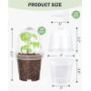 imagehomenote Clear Nursery Pots for Plants3 Inch Plant Pot for Planting Plastic Seedling Pots with Drainage Holes Seed Starter Pot Flower Pots High Transparency with 20 Plant Labels 60 PackTransparencywith Lid