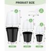 imagehomenote Clear Nursery Pots for Plants3 Inch Plant Pot for Planting Plastic Seedling Pots with Drainage Holes Seed Starter Pot Flower Pots High Transparency with 20 Plant Labels 60 PackBlackwith Lid