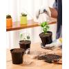 imagehomenote Clear Nursery Pots for Plants3 Inch Plant Pot for Planting Plastic Seedling Pots with Drainage Holes Seed Starter Pot Flower Pots High Transparency with 20 Plant Labels 60 PackBlackwith Lid