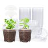 imagehomenote Clear Nursery Pots for Plants3 Inch Plant Pot for Planting Plastic Seedling Pots with Drainage Holes Seed Starter Pot Flower Pots High Transparency with 20 Plant Labels 60 PackTransparencyno Lid