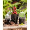 imagehomenote Clear Nursery Pots for Plants3 Inch Plant Pot for Planting Plastic Seedling Pots with Drainage Holes Seed Starter Pot Flower Pots High Transparency with 20 Plant Labels 60 PackBlackwith Lid