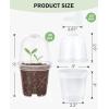 imagehomenote Clear Nursery Pots for Plants3 Inch Plant Pot for Planting Plastic Seedling Pots with Drainage Holes Seed Starter Pot Flower Pots High Transparency with 20 Plant Labels 60 PackTransparencywith Lid