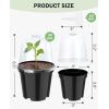 imagehomenote Clear Nursery Pots for Plants3 Inch Plant Pot for Planting Plastic Seedling Pots with Drainage Holes Seed Starter Pot Flower Pots High Transparency with 20 Plant Labels 60 PackBlackwith Lid