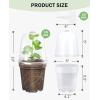 imagehomenote Clear Nursery Pots for Plants3 Inch Plant Pot for Planting Plastic Seedling Pots with Drainage Holes Seed Starter Pot Flower Pots High Transparency with 20 Plant Labels 60 PackTransparencywith Lid