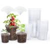 imagehomenote Clear Nursery Pots for Plants3 Inch Plant Pot for Planting Plastic Seedling Pots with Drainage Holes Seed Starter Pot Flower Pots High Transparency with 20 Plant Labels 60 PackTransparencyno Lid