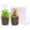 imagehomenote Clear Nursery Pots for Plants3 Inch Plant Pot for Planting Plastic Seedling Pots with Drainage Holes Seed Starter Pot Flower Pots High Transparency with 20 Plant Labels 60 PackTransparencyno Lid