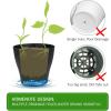 imagehomenote Plant Pots Set of 15 Plastic Planters with Multiple Drainage Holes and Tray 6 inch Indoor Plant Pot for All Home Garden Flowers Succulents Black