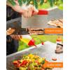 imageHOMENOTE Griddle Accessories Kit Exclusive Griddle Tools Spatulas Set for Blackstone  8 Pcs Commercial Grade Flat Top Grill Accessories  Great for Outdoor BBQ Teppanyaki and Camping BlackRed