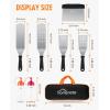 imageHOMENOTE Griddle Accessories Kit Exclusive Griddle Tools Spatulas Set for Blackstone  8 Pcs Commercial Grade Flat Top Grill Accessories  Great for Outdoor BBQ Teppanyaki and Camping BlackBlack
