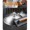 imageHOMENOTE Griddle Accessories for Blackstone Commercial Grade 12 Inch Heavy Duty Melting Dome with Rectangle Cast Iron Smash Burger Press Perfect for Flat Top Hibachi Grill Indoor OutdoorMelting Dome  Rectangle Press