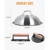 imageHOMENOTE Griddle Accessories for Blackstone Commercial Grade 12 Inch Heavy Duty Melting Dome with Rectangle Cast Iron Smash Burger Press Perfect for Flat Top Hibachi Grill Indoor OutdoorMelting Dome  Round Press