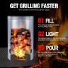 imagehomenote Rapid Charcoal Chimney Starter Set Fireplace Accessories Lighter Cubes BBQ Heat Resistant Gloves Blower BBQ Tools