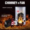 imagehomenote Rapid Charcoal Chimney Starter Set Fireplace Accessories Lighter Cubes BBQ Heat Resistant Gloves Blower BBQ Tools