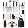 imageHOMENOTE Griddle Accessories Kit 131 Pcs Flat Top Accessories for Blackstone Heavy Duty Griddle Tool Kit with Burger SpatulNew Style