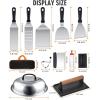imageHOMENOTE Griddle Accessories Kit 131 Pcs Flat Top Accessories for Blackstone Heavy Duty Griddle Tool Kit with Burger SpatulRectangle Burger Press