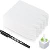 imageHomenote 200 Pcs 4 Inch Plastic Plant Labels Waterproof Plant Tags for SeedlingVegetable Gardening TagsGarden Markers Outdoor for Plants Name Sign with Permanet Marking PenWhiteWhite
