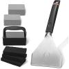 imageHOMENOTE Griddle Cleaning Kit for Blackstone Professional Griddle Scraper Kit with Reinforced Heavy Duty Scraper Bricks Scouring Pads with Handle 9pcs