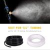 imageHOMENOTE 10 Pack Brass Misting Nozzles for Outdoor Cooling System Mister Replacement Nozzles Tee and Plugs for 14quot TubingBlack
