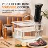 imageHOMENOTE Container 12 Quart with Lid ampamp Rack and Sleeve  BPA Free Complete Sous Vide Accessories Kit with Cookbook For Anova and Most Sous Vide CookersSlow Cooker  without accessories