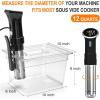 imageHOMENOTE Container 12 Quart with Lid ampamp Rack and Sleeve  BPA Free Complete Sous Vide Accessories Kit with Cookbook For Anova and Most Sous Vide CookersSlow Cooker  without accessories