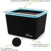 imageHOMENOTE Container 12 Quart with Lid ampamp Rack and Sleeve  BPA Free Complete Sous Vide Accessories Kit with Cookbook For Anova and Most Sous Vide CookersSlow Cooker  with Cooking Rack and Cooking Cover