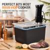 imageHOMENOTE Container 12 Quart with Lid ampamp Rack and Sleeve  BPA Free Complete Sous Vide Accessories Kit with Cookbook For Anova and Most Sous Vide CookersSlow Cooker  with Cooking Rack and Cooking Cover