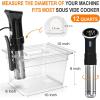 imageHOMENOTE Container 12 Quart with Lid ampamp Rack and Sleeve  BPA Free Complete Sous Vide Accessories Kit with Cookbook For Anova and Most Sous Vide CookersSlow Cooker  with Cooking Rack and Cooking Cover