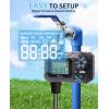 imageHOMENOTE Sprinkler Timer Water Timer for Garden Hose Programmable with Rain DelayManualAutomatic Watering System 1 Outlet Brass Swivel IP65 WaterproofBrass