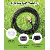 imageHOMENOTE US Standard Faucet Adapter 34 to 14 Hose Adapter Convert 34quot Female Hose Thread Bib to 14quot Tubing 2 Brass Adapters with 4 Washers
