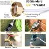 imageHOMENOTE US Standard Faucet Adapter 34 to 14 Hose Adapter Convert 34quot Female Hose Thread Bib to 14quot Tubing 2 Brass Adapters with 4 Washers