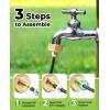 imageHOMENOTE US Standard Faucet Adapter 34 to 14 Hose Adapter Convert 34quot Female Hose Thread Bib to 14quot Tubing 2 Brass Adapters with 4 Washers