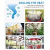 imagehomenote Misting Cooling System 92FT 28M Misting Line  26 Brass Mist Nozzles  Brass Adapter34quot Misters for Outside Patio Cooling Garden Greenhouse Watering92FT 28M