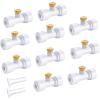 imageHOMENOTE 10 Pack Brass Misting Nozzles for Outdoor Cooling System Mister Replacement Nozzles Tee and Plugs for 14quot TubingWhite